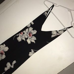 Black floral dress
